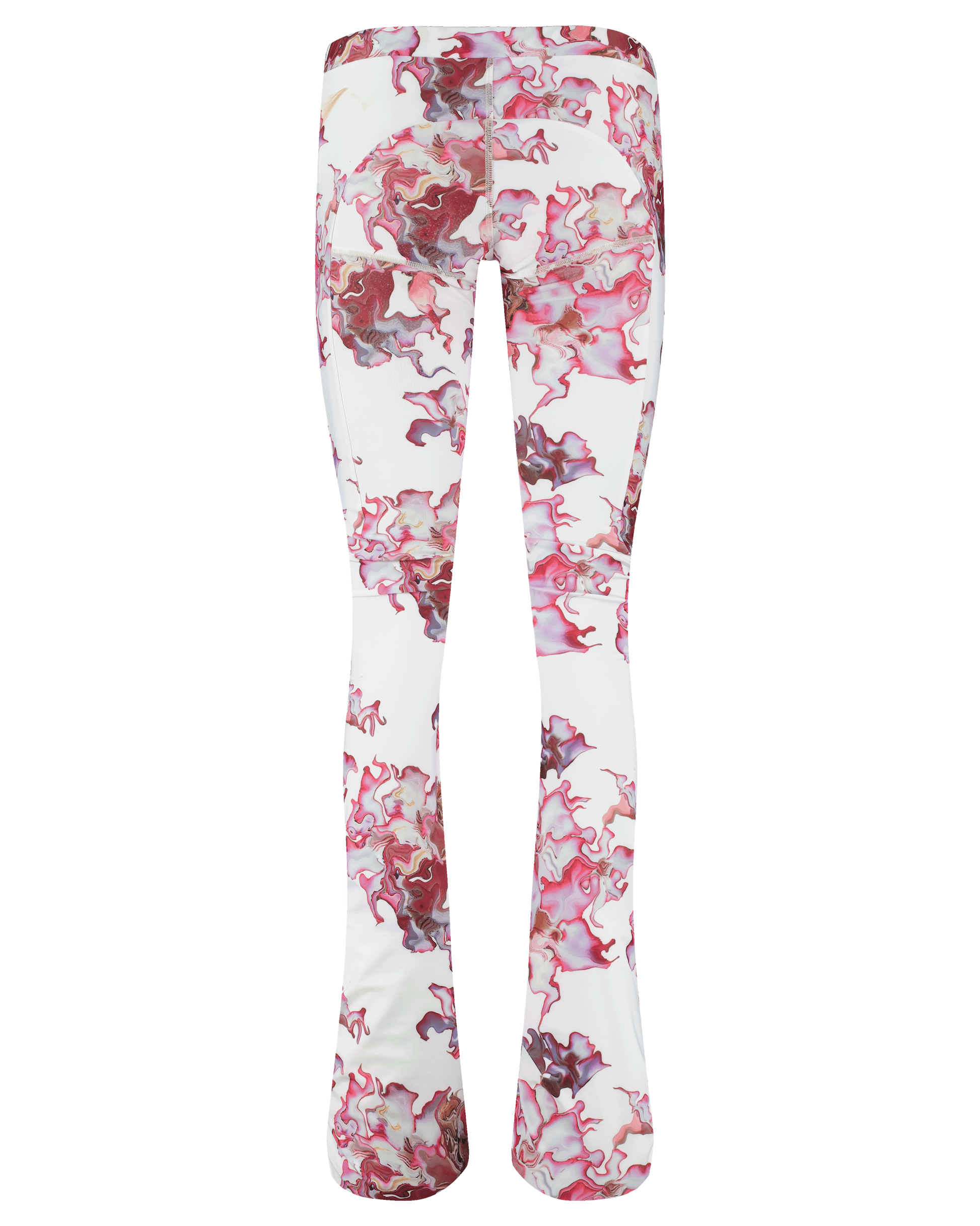 Ashluxe Female Flared Pants Pink Flower Aop