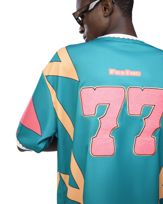 Ashluxe Festac 77 Zig Jersey Multi Green Yellow