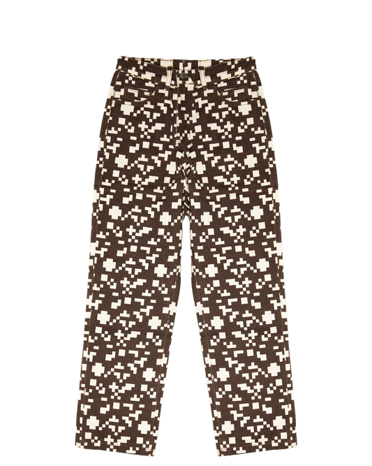 Ashluxe Pixel Denim Pant Brown