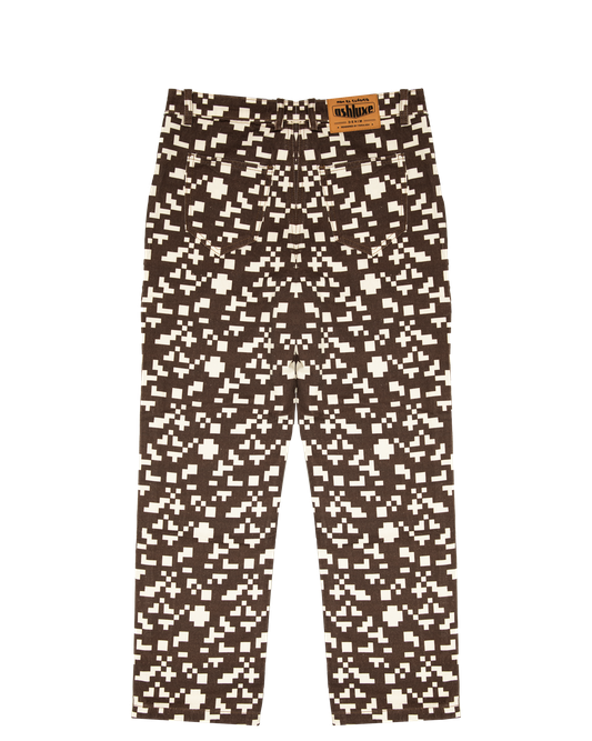 Ashluxe Pixel Denim Pant Brown