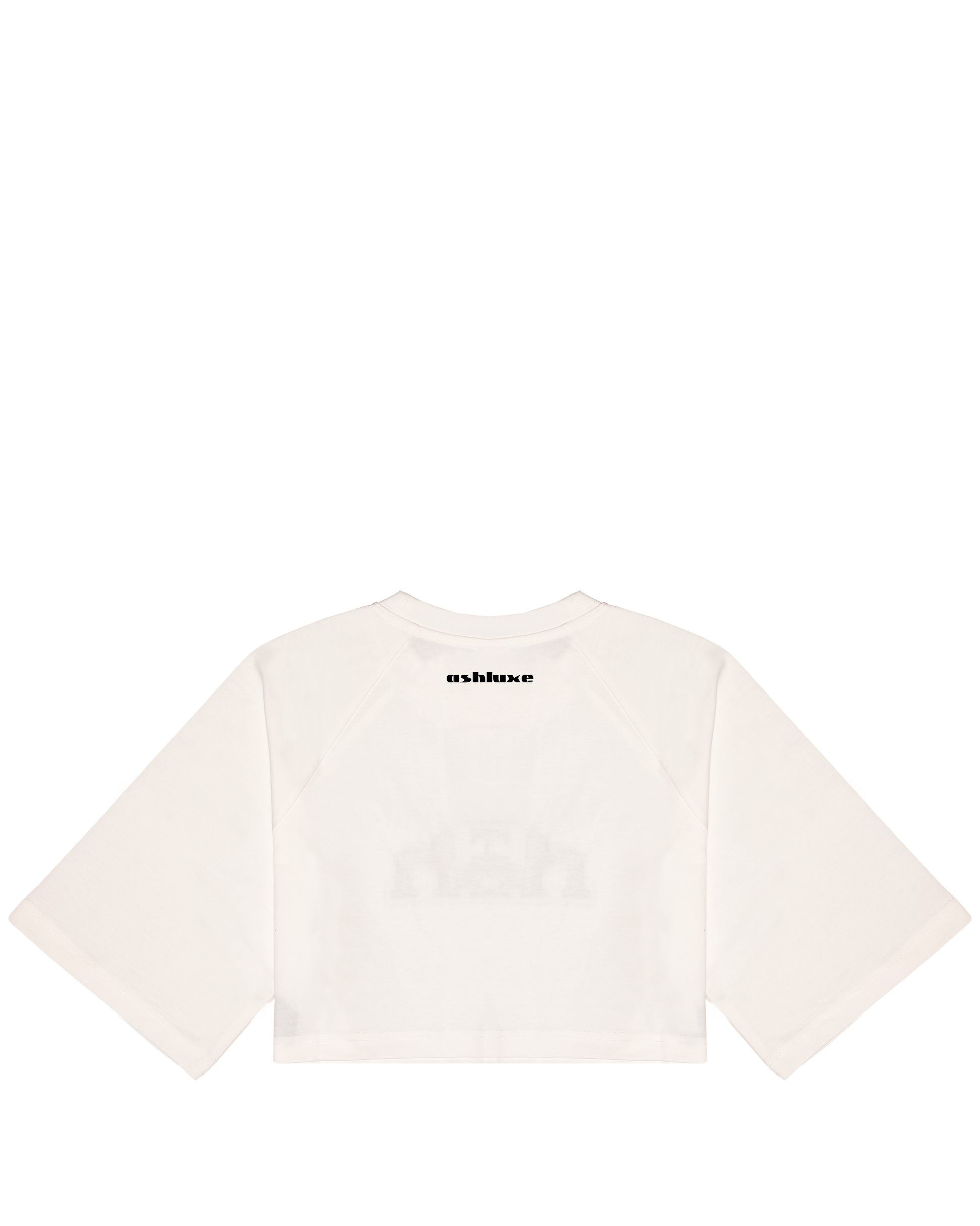 Ashluxe Bling Crop Tee White