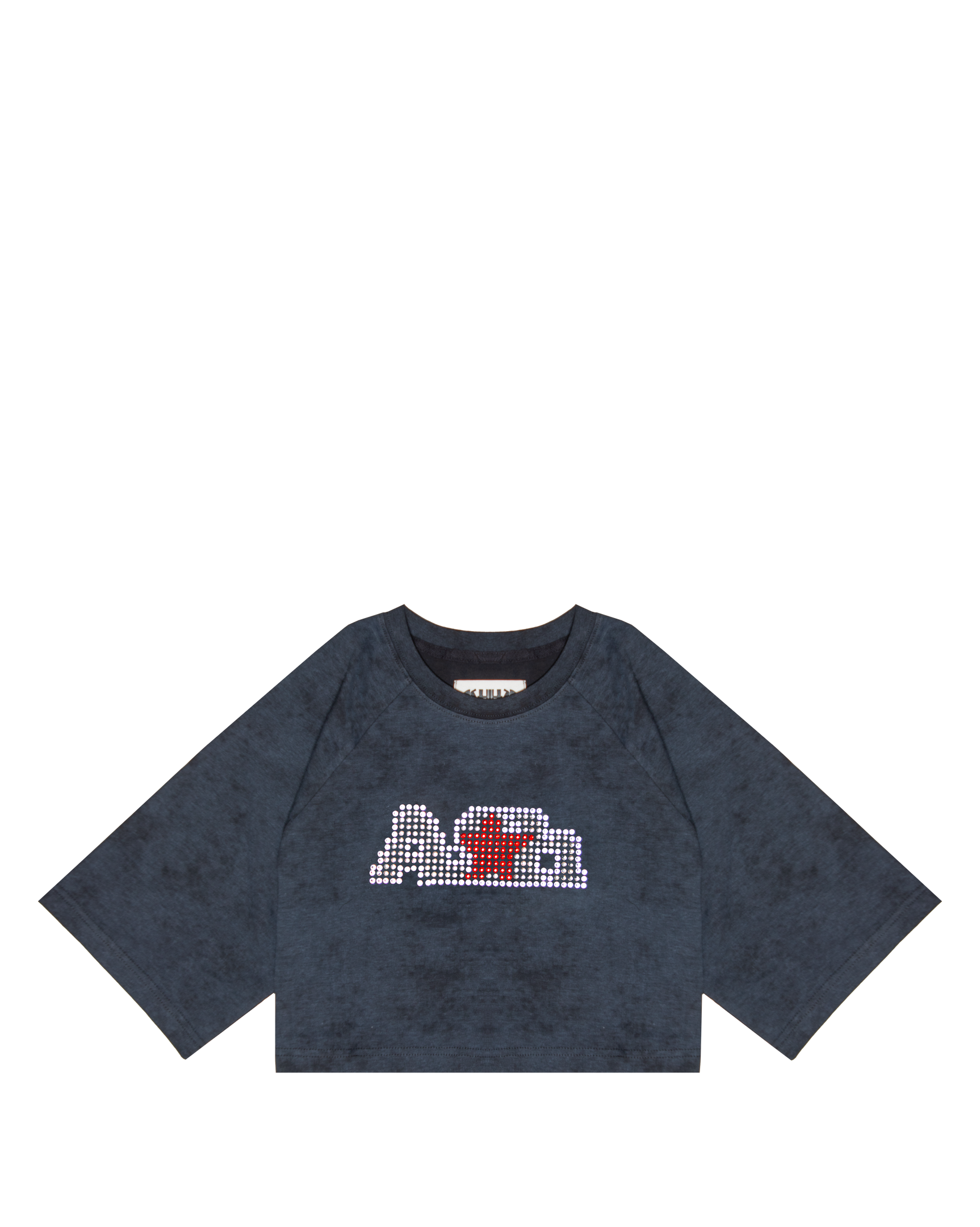 Ashluxe Bling Star Crop Tee Black