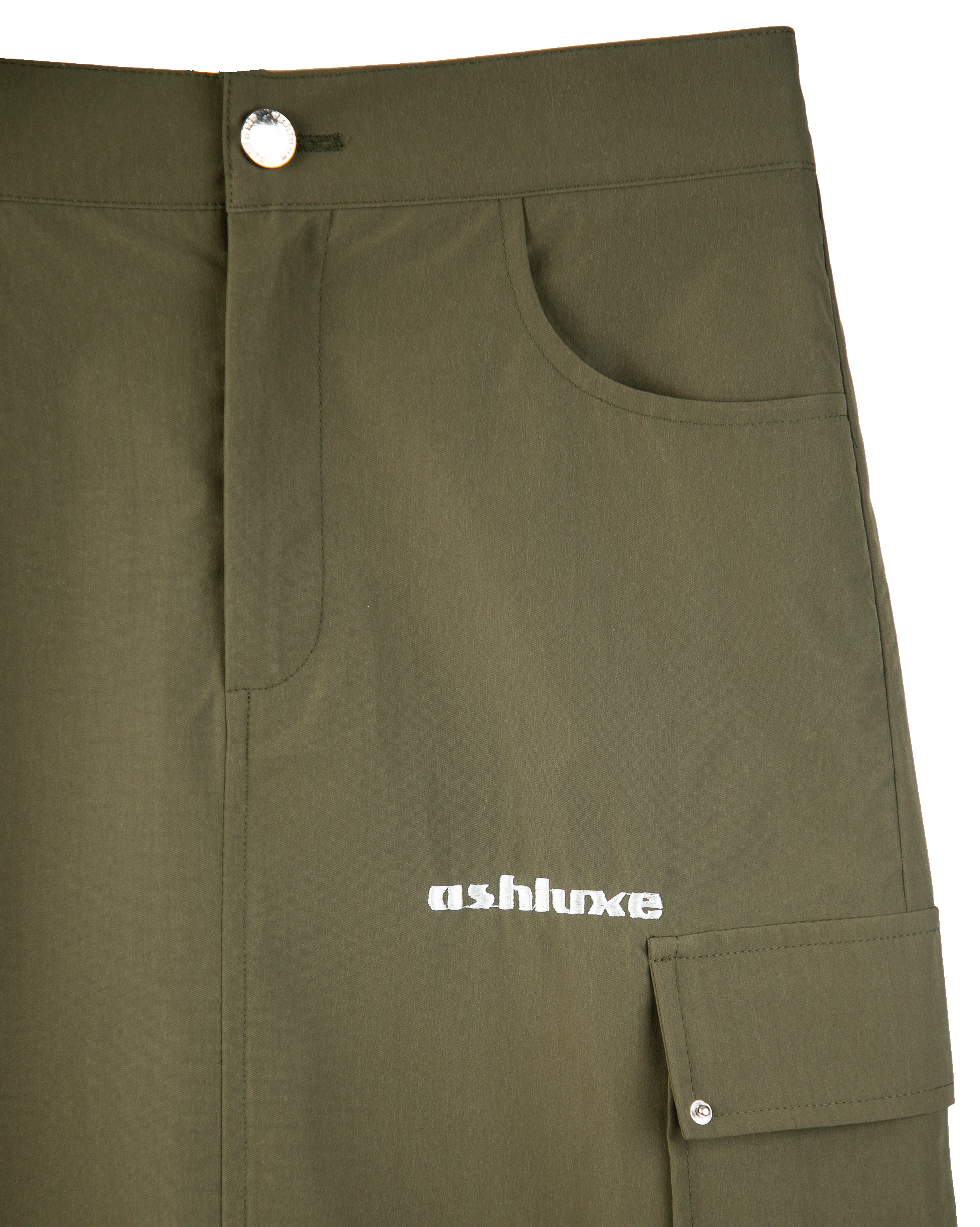Ashluxe Cargo Maxi Skirt Olive