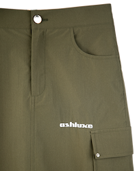 Ashluxe Cargo Maxi Skirt Olive