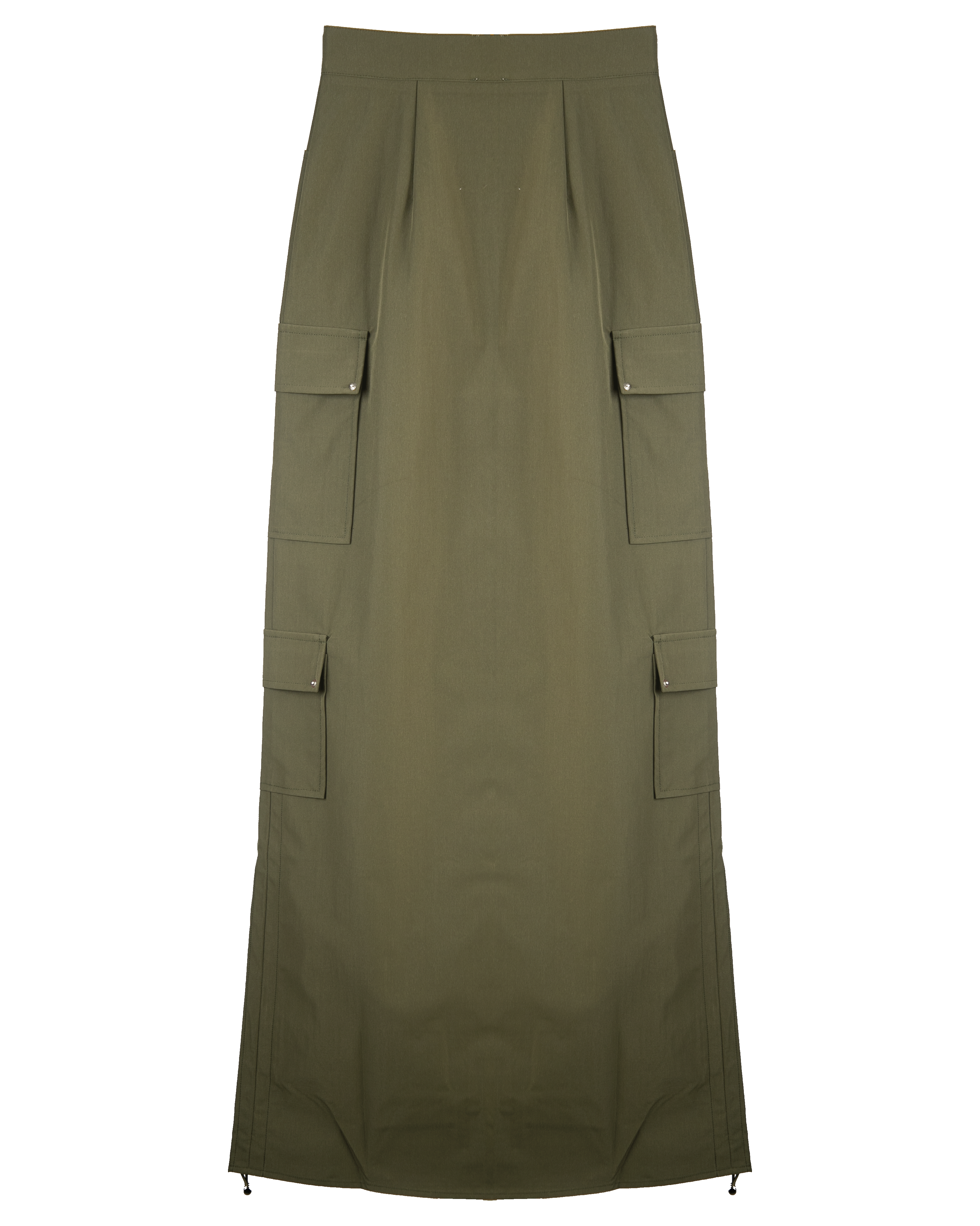 Ashluxe Cargo Maxi Skirt Olive