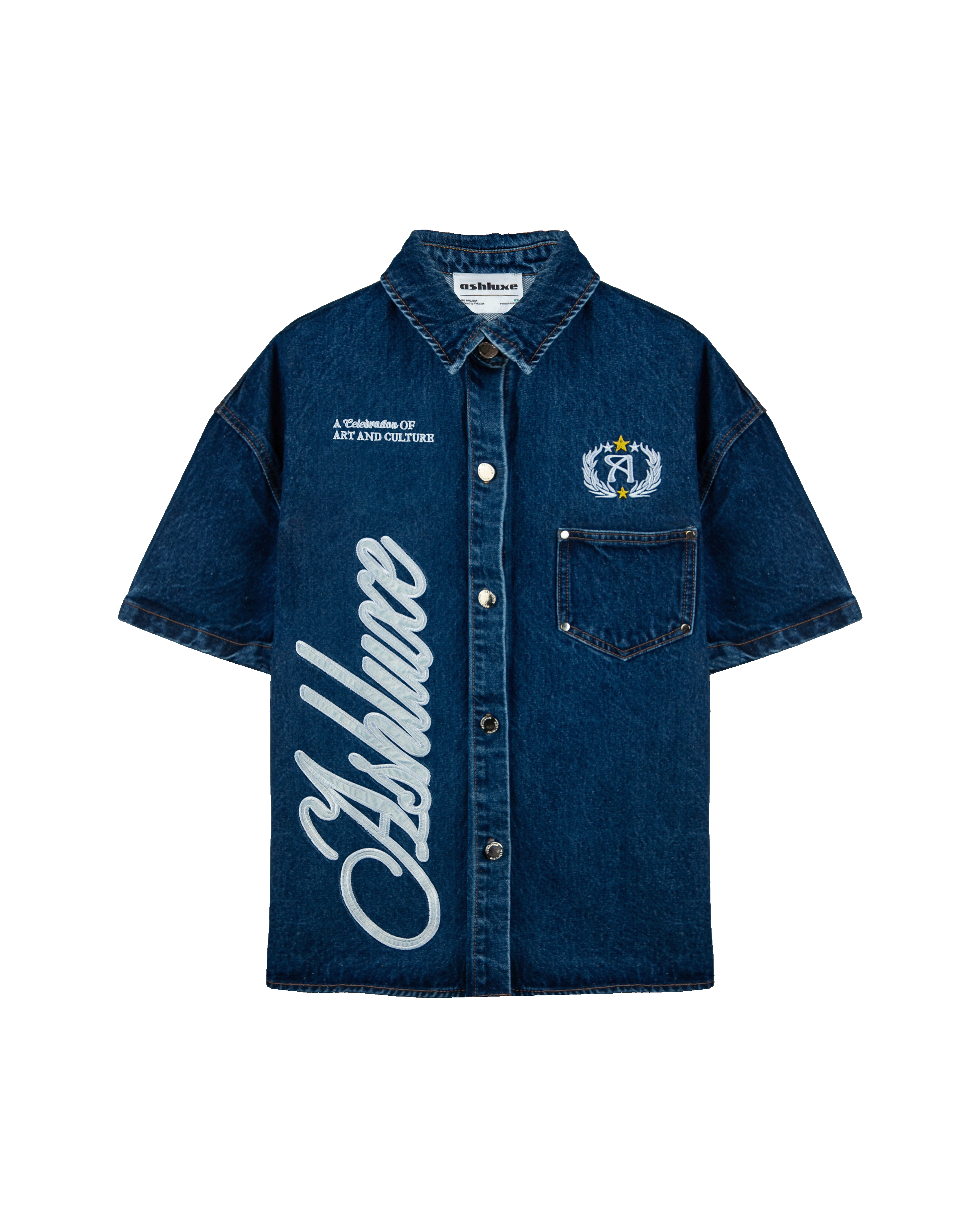 Ashluxe Crest Logo Shirt Blue
