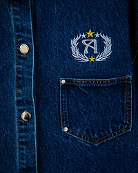 Ashluxe Crest Logo Shirt Blue