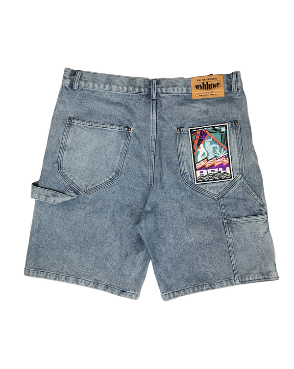 Ashluxe Denim Shorts Washed Blue