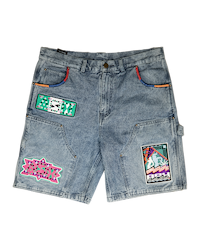 Ashluxe Denim Shorts Washed Blue