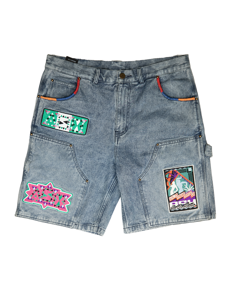 Ashluxe Denim Shorts Washed Blue