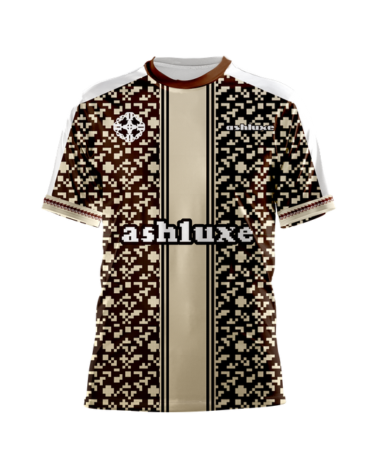 Ashluxe Pixel print Jersey Brown