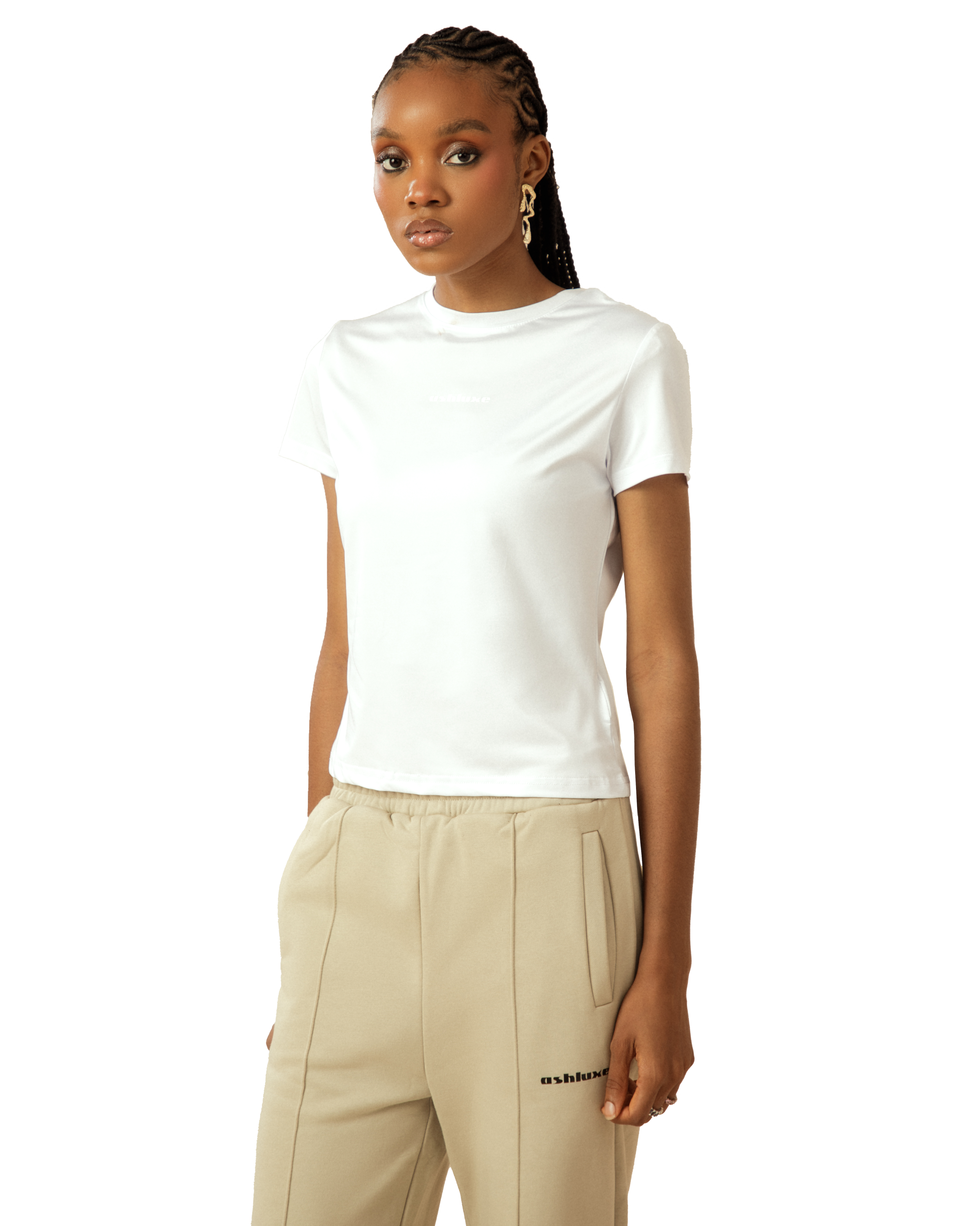 Ashluxe 3 Set Female Bodycon Top White Black Brown