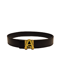 ASHLUXE Racing Logo Belt - Brown