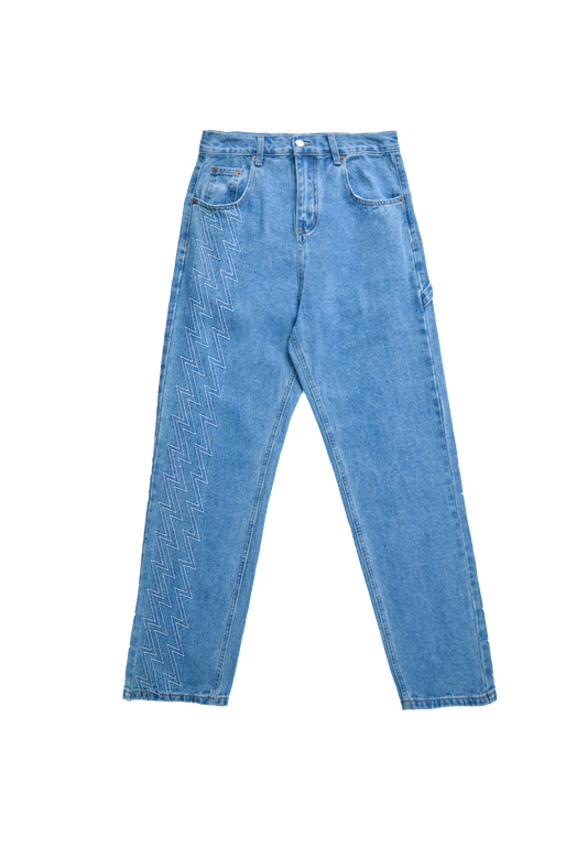 Ashluxe Men's Denim Trucker Jean Blue