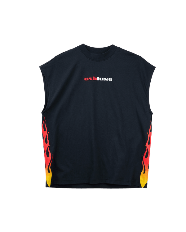 Flame Tank Top Black