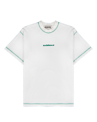 Ashluxe Green Threaded Tee White