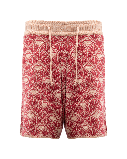 Ashluxe  Monogram Knitted Short Pink