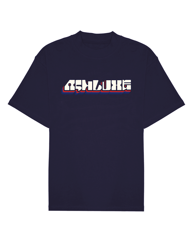 Ashluxe 3D logo Tee Navy Blue