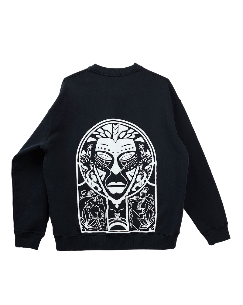 Mask Graphic Sweatshirt Black