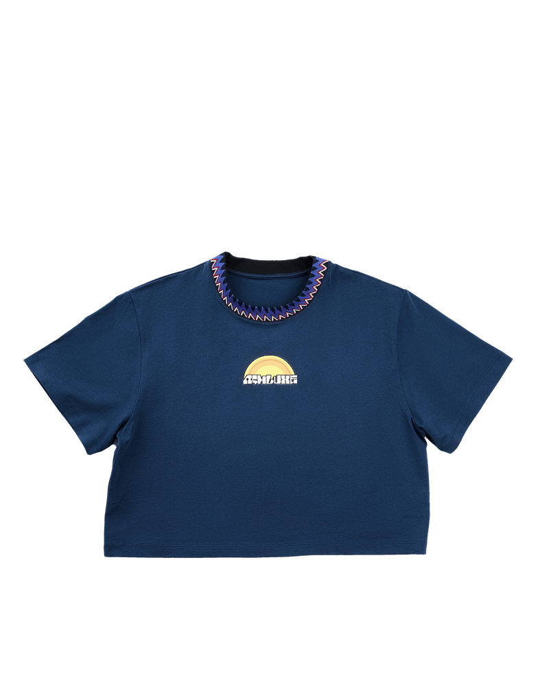 Sunshine Cropped T-shirt Blue
