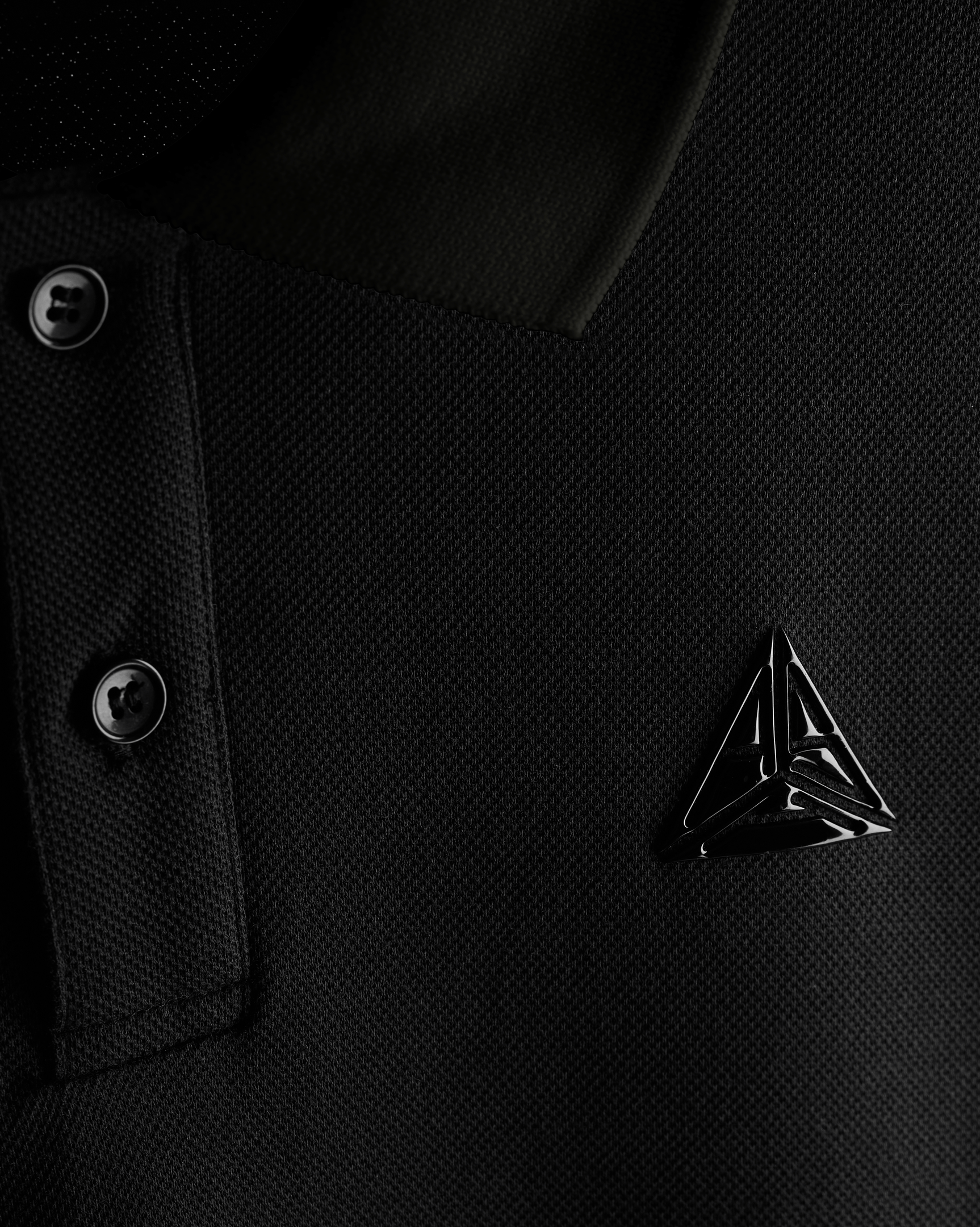 Triangle Logo Polo Shirt Black