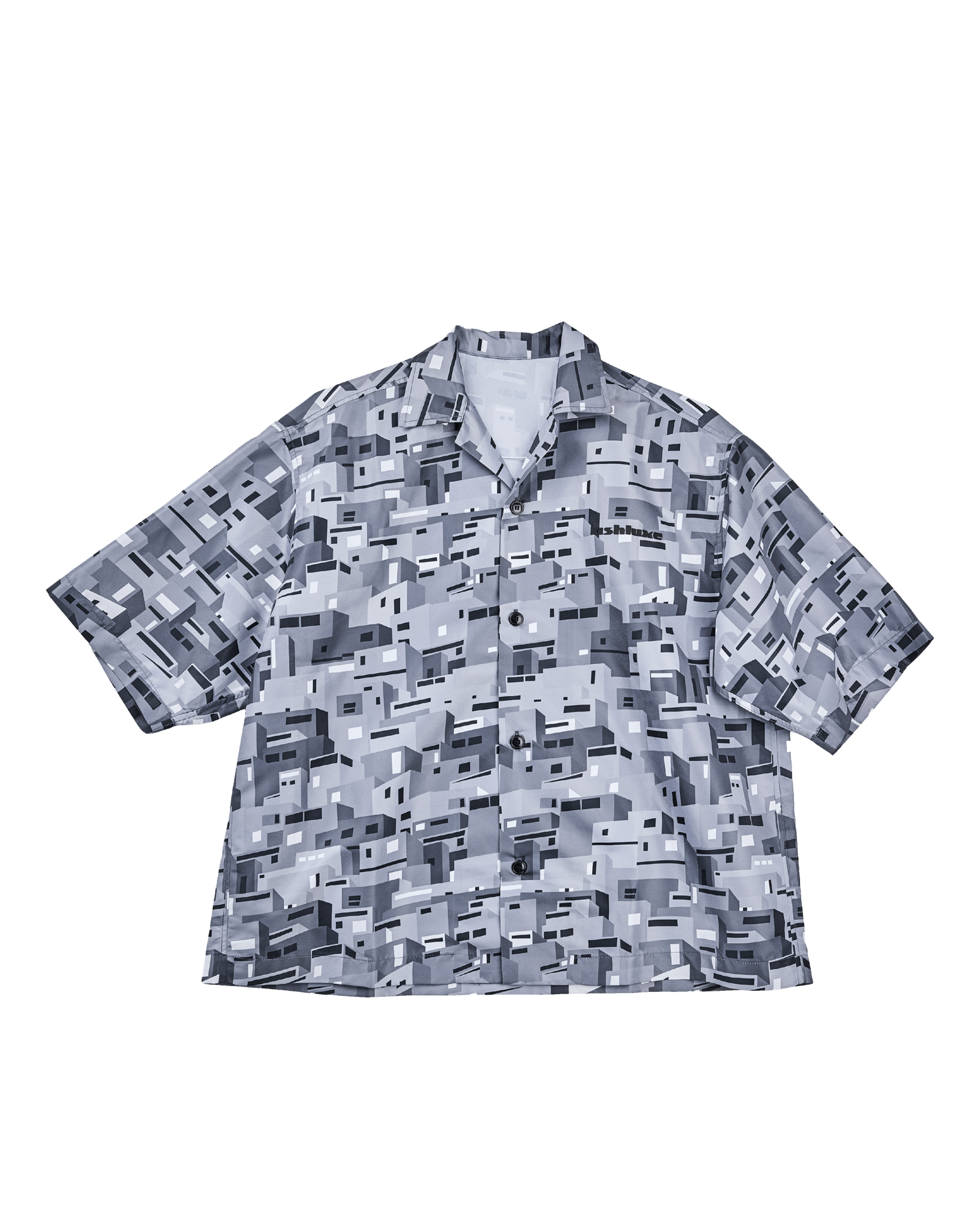 Urban Mosaic Print Swim Shirt