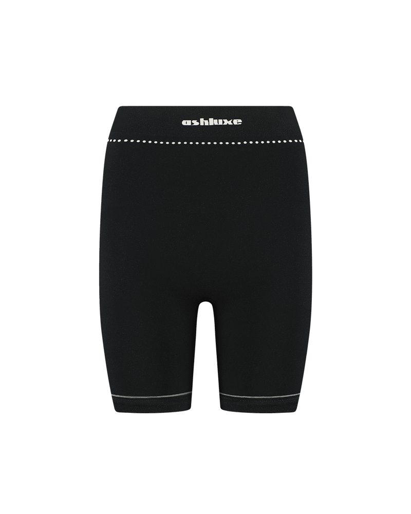Ashluxe Female Active Biker Shorts Black White