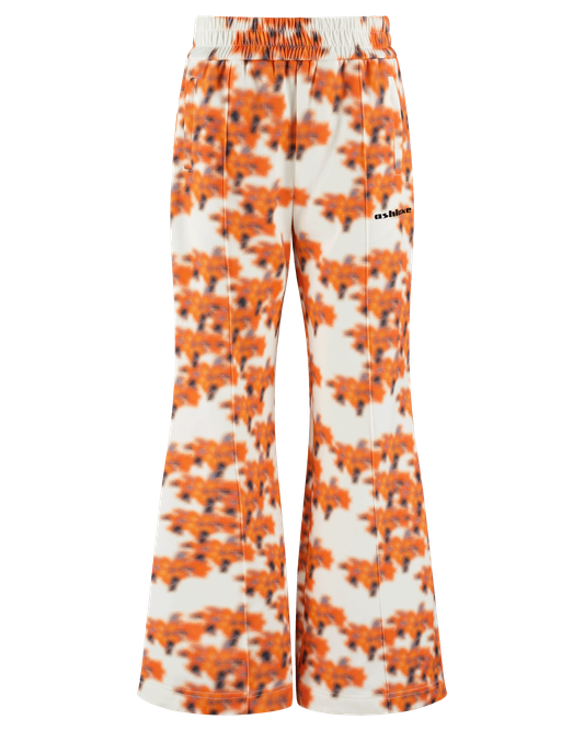 Ashluxe Female Printed Track Pant Orange Flower Aop