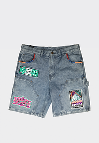 Ashluxe Denim Shorts Washed Blue