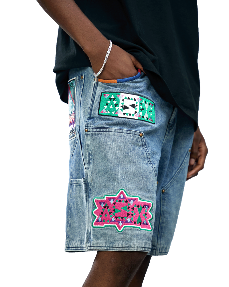 Ashluxe Denim Shorts Washed Blue