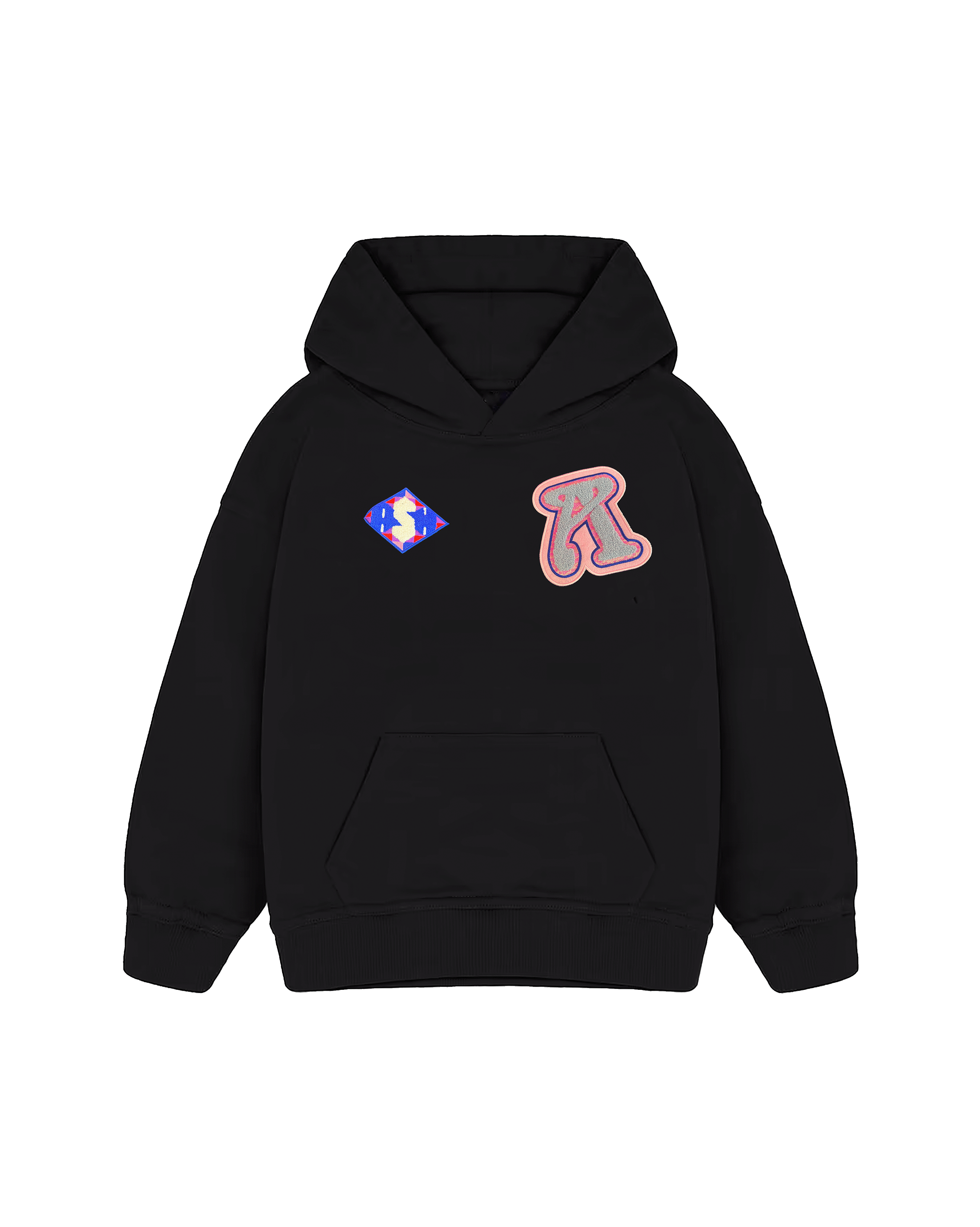 Ashluxe Patch Logo Hoodie Black