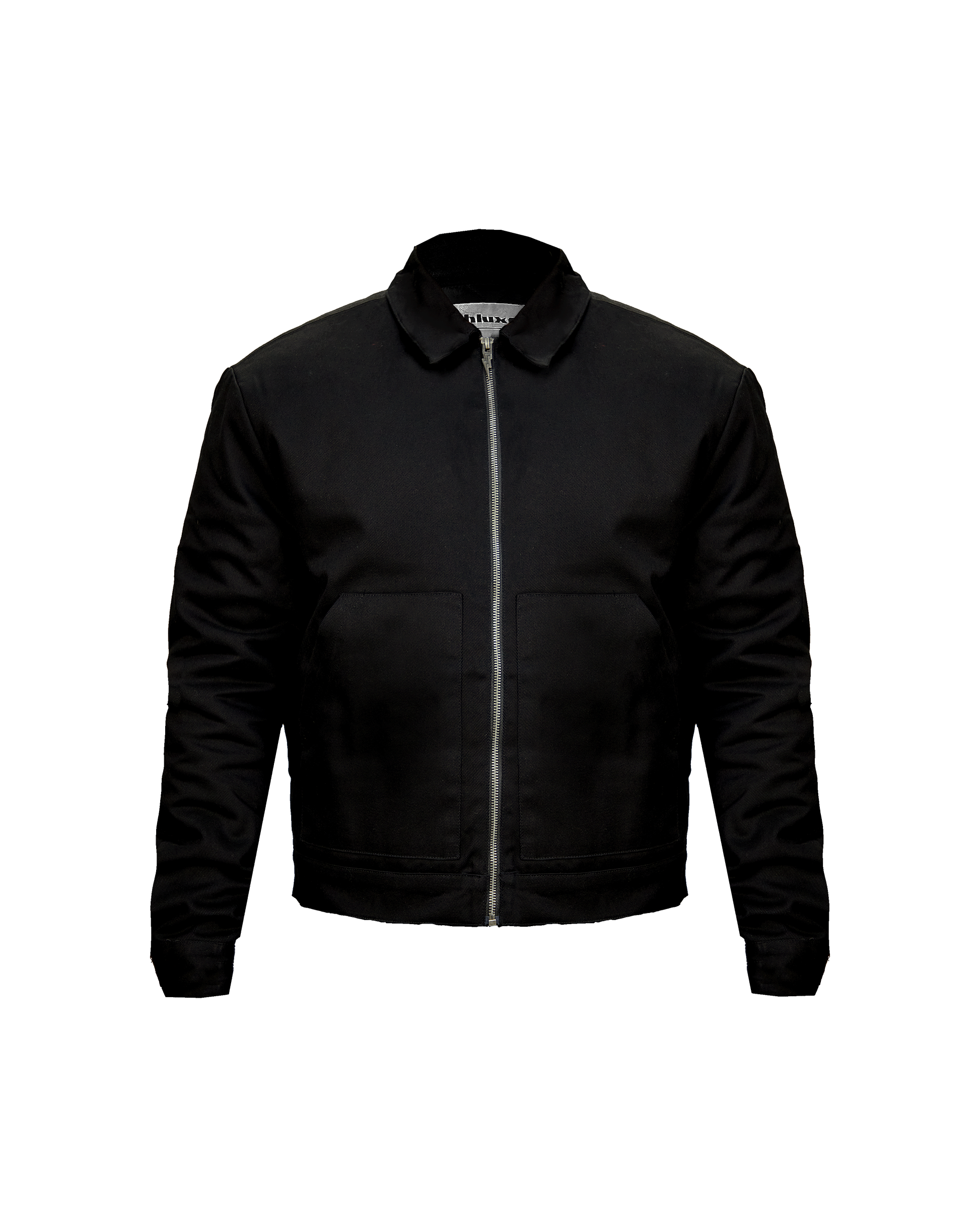 Ashluxe Zip Up Denim Jacket Black