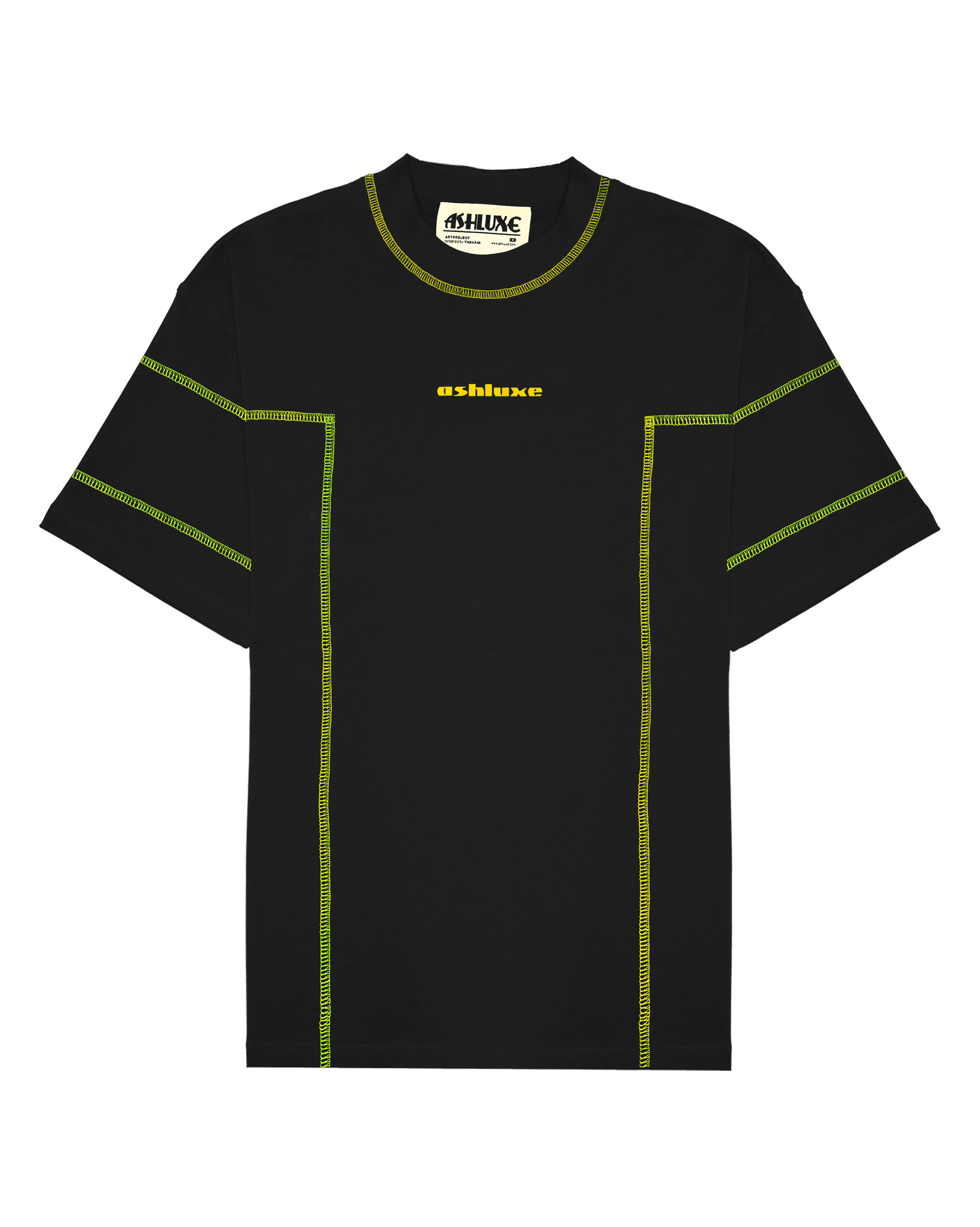 Ashluxe Double Threaded T-shirt Black Yellow