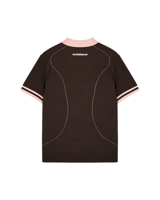 Ashluxe Classic Match Polo Brown