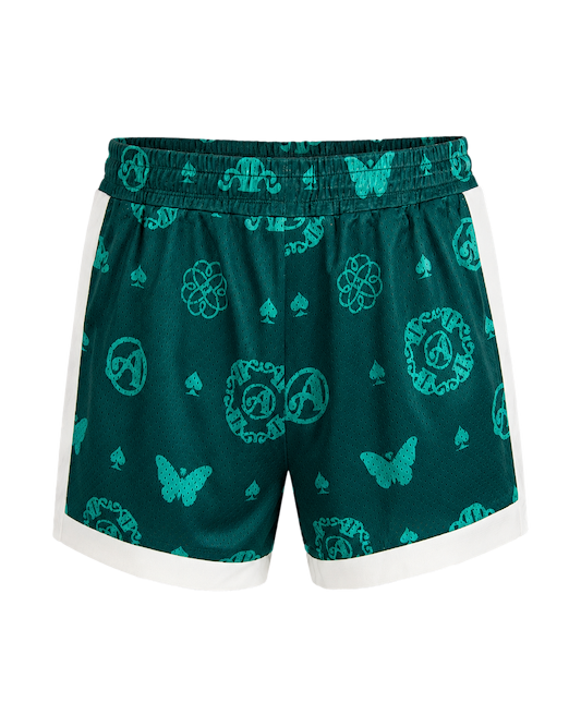 Ashluxe Green Female Basketball Short - Green