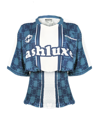 Ashluxe Pixel Ruched Female Jersey Blue