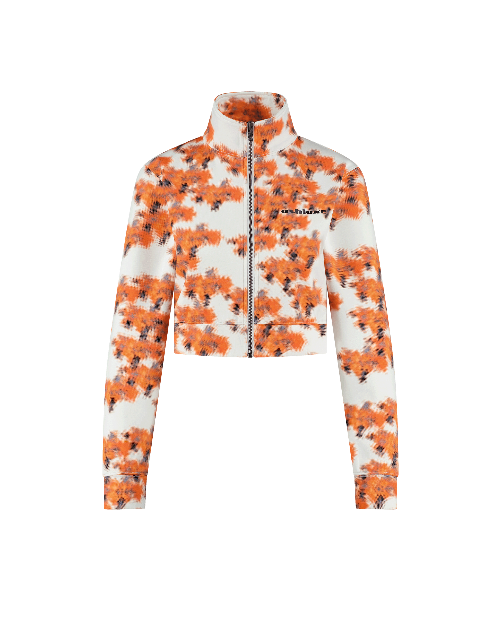 Ashluxe Female Printed Track Jacket Orange Flower Aop