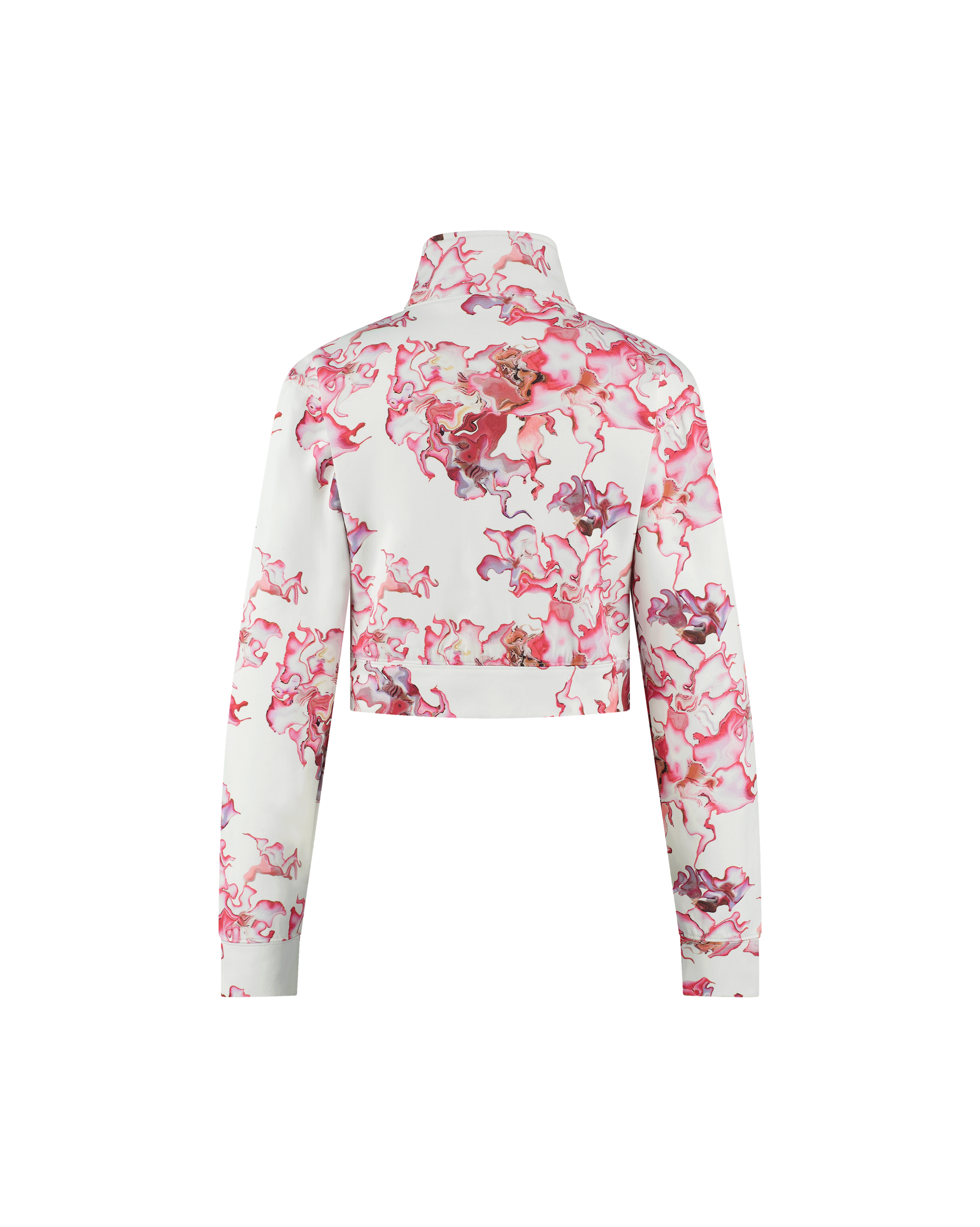 Ashluxe Female Printed Track Jacket Pink Flower Aop