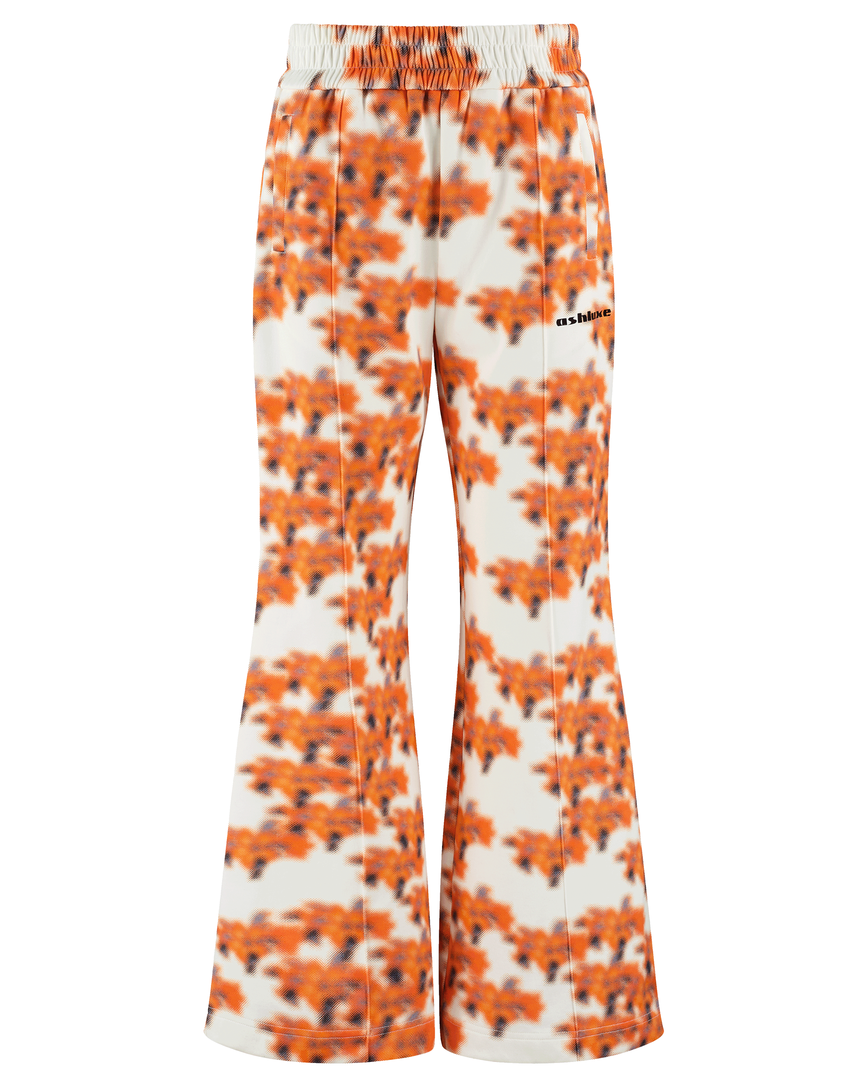 Ashluxe Female Printed Track Pant Orange Flower Aop