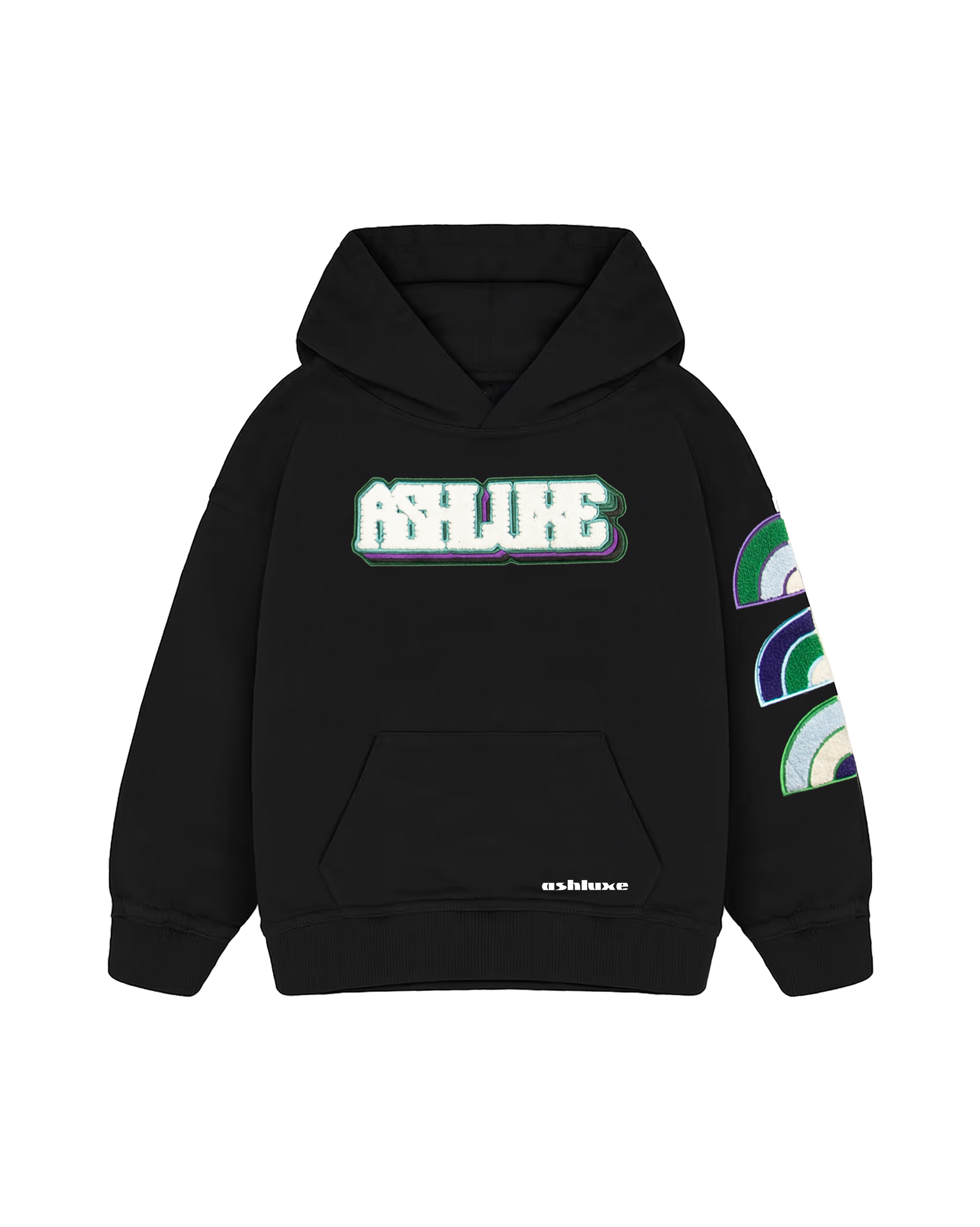 Ashluxe Bold Logo Hoodie Black