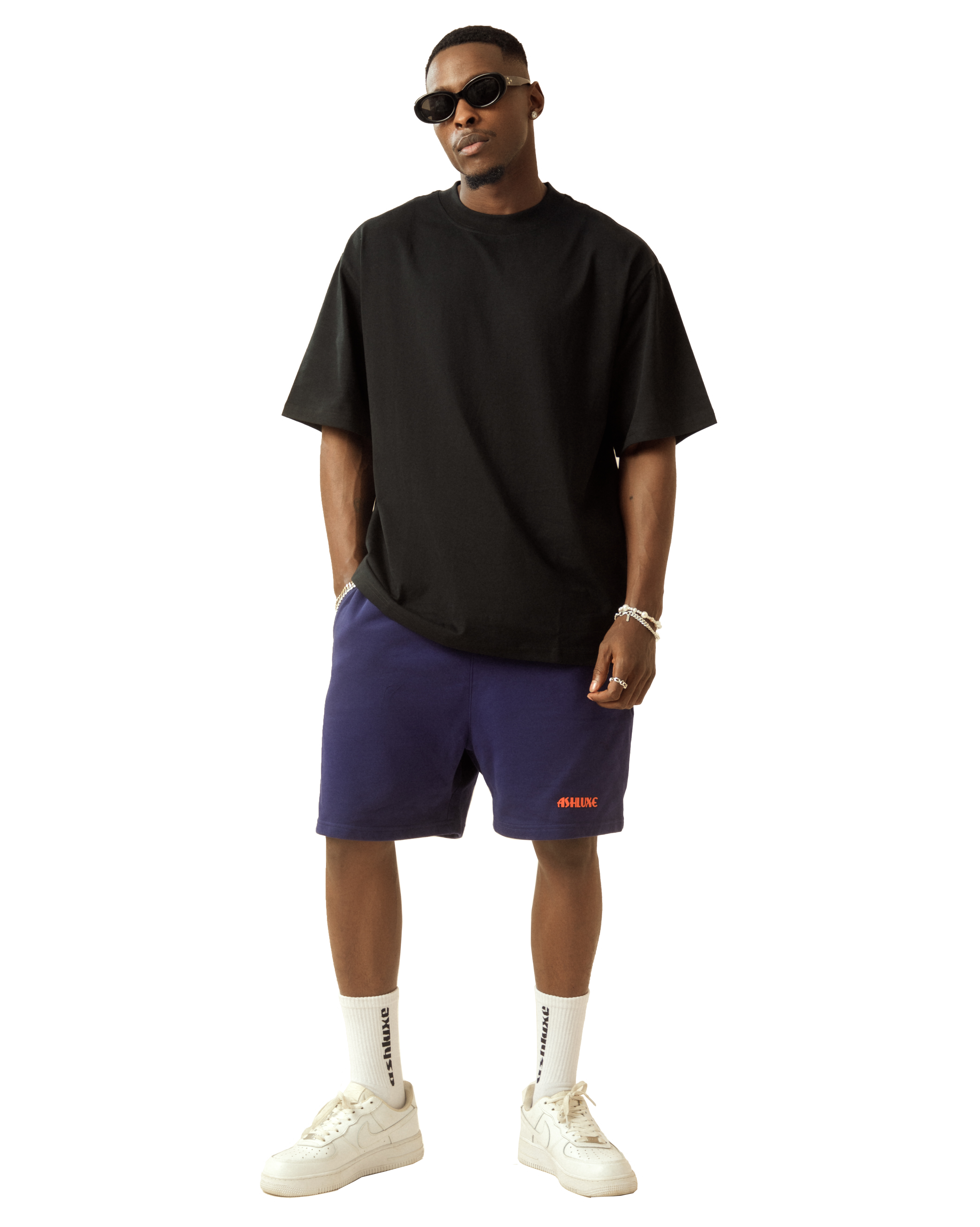 Ashluxe Logo Blank High neck T-shirt Black