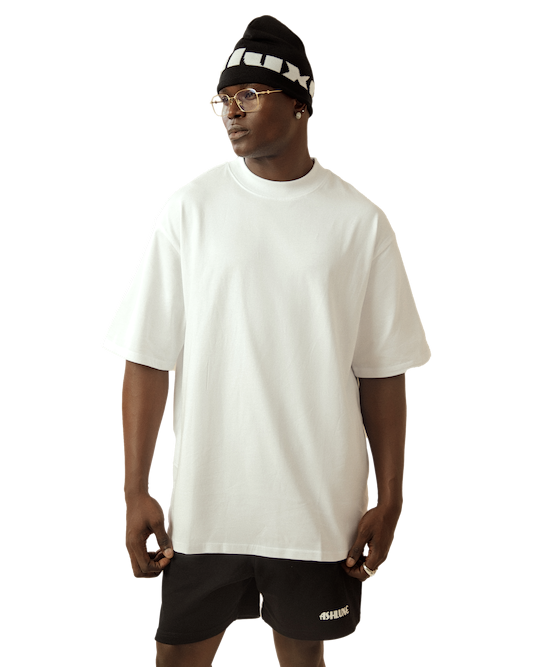 Ashluxe Logo Blank High neck T-shirt White