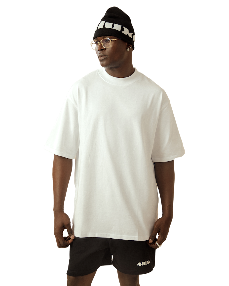 Ashluxe Logo Blank High neck T-shirt White