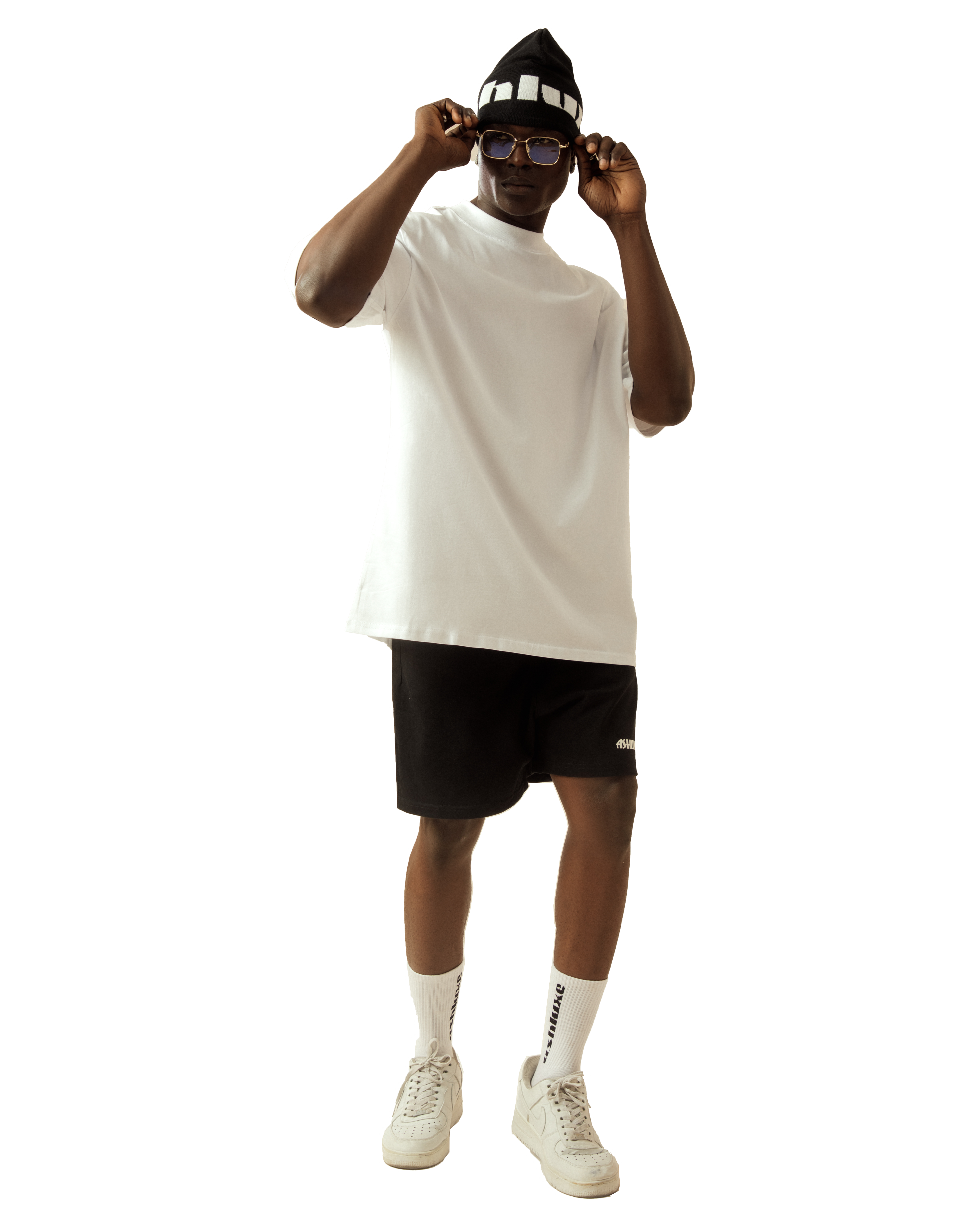 Ashluxe Logo Blank High neck T-shirt White