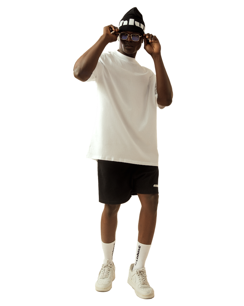 Ashluxe Logo Blank High neck T-shirt White