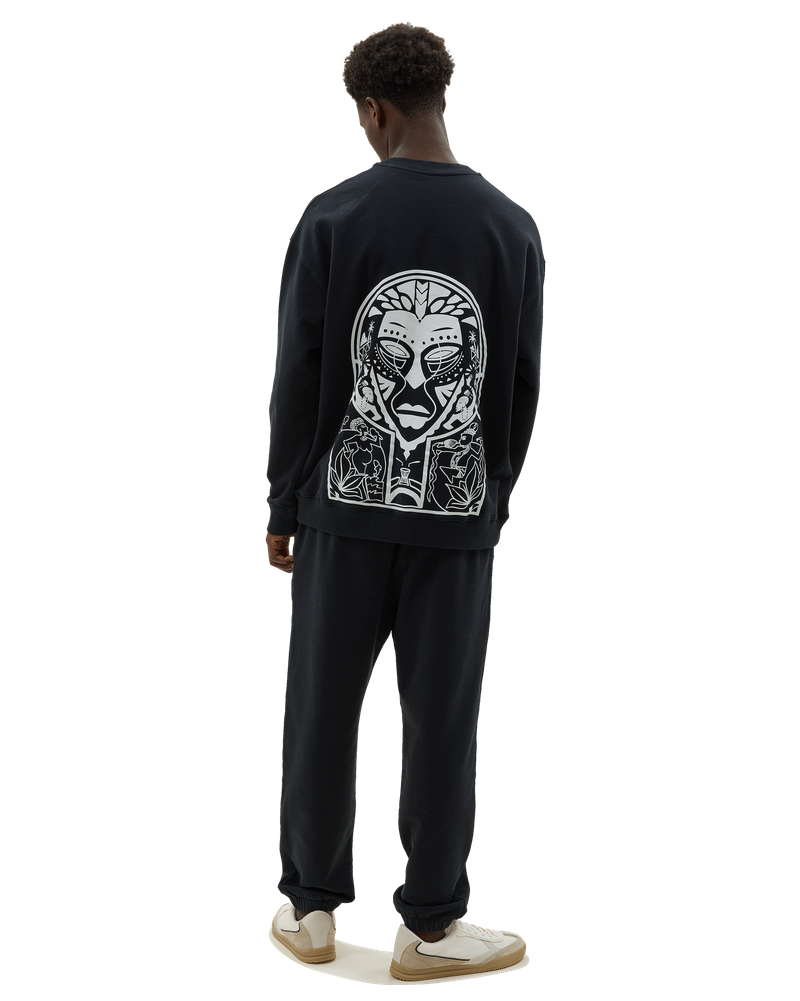 Mask Graphic Sweatshirt Black