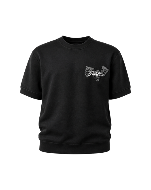 Ashluxe Ribbed Mask Badge Tees - Black