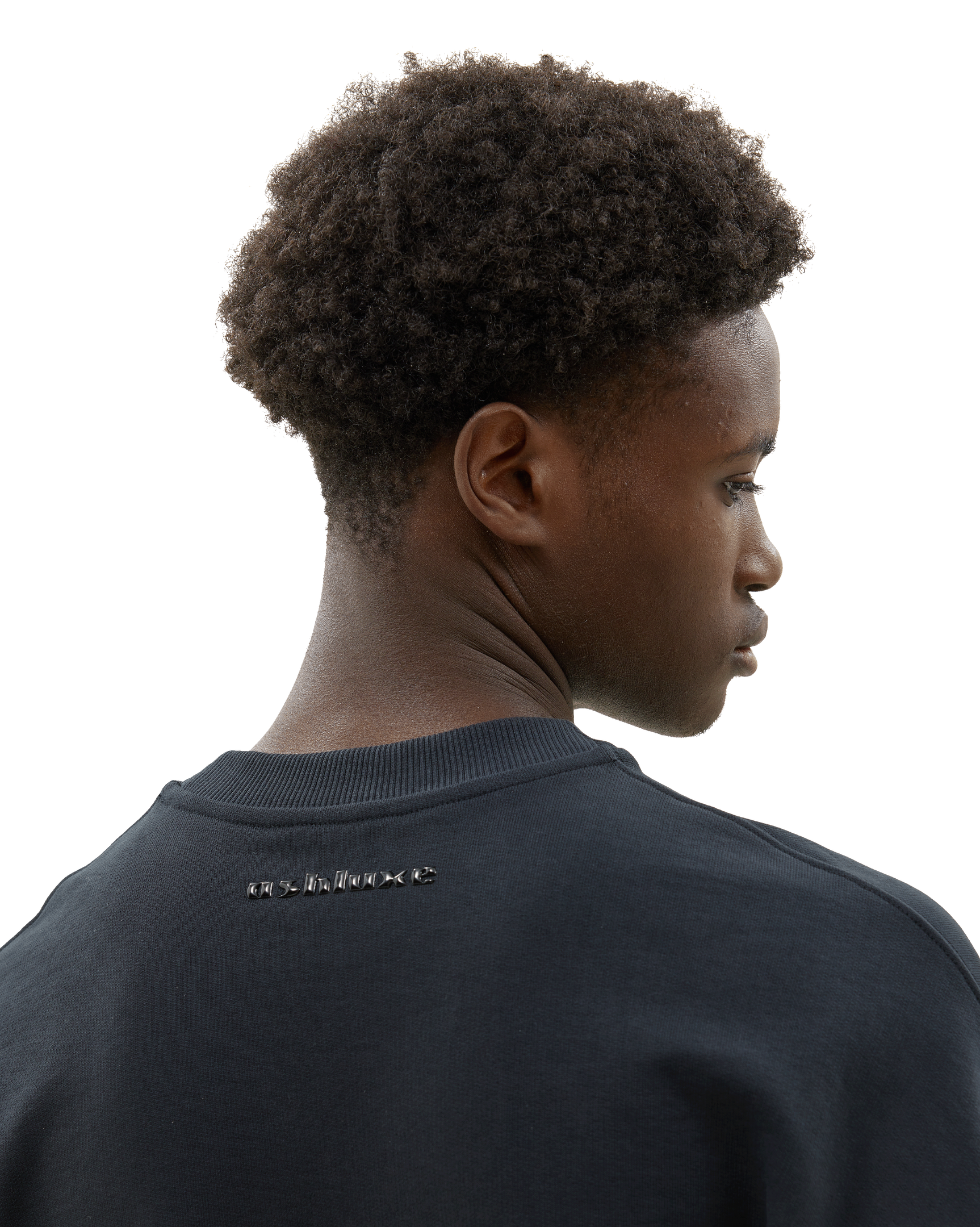 Metallic Small Logo Sweatshirt Black