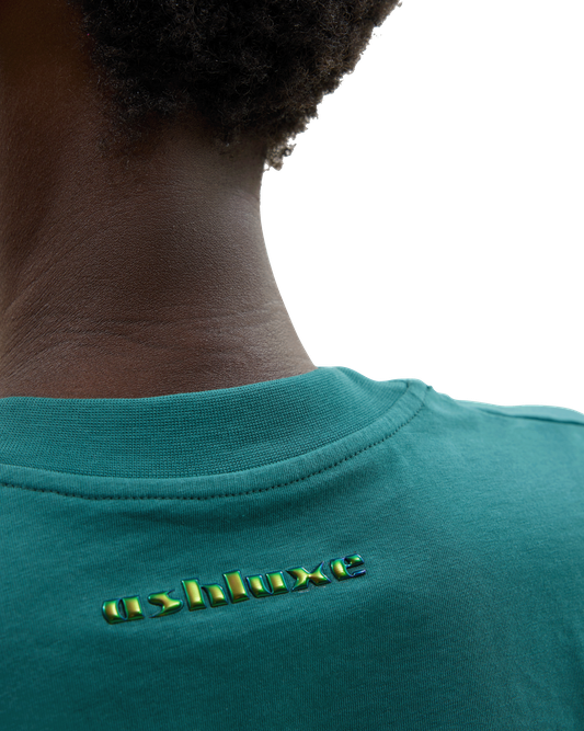 Metallic Logo Cropped T-Shirt Green