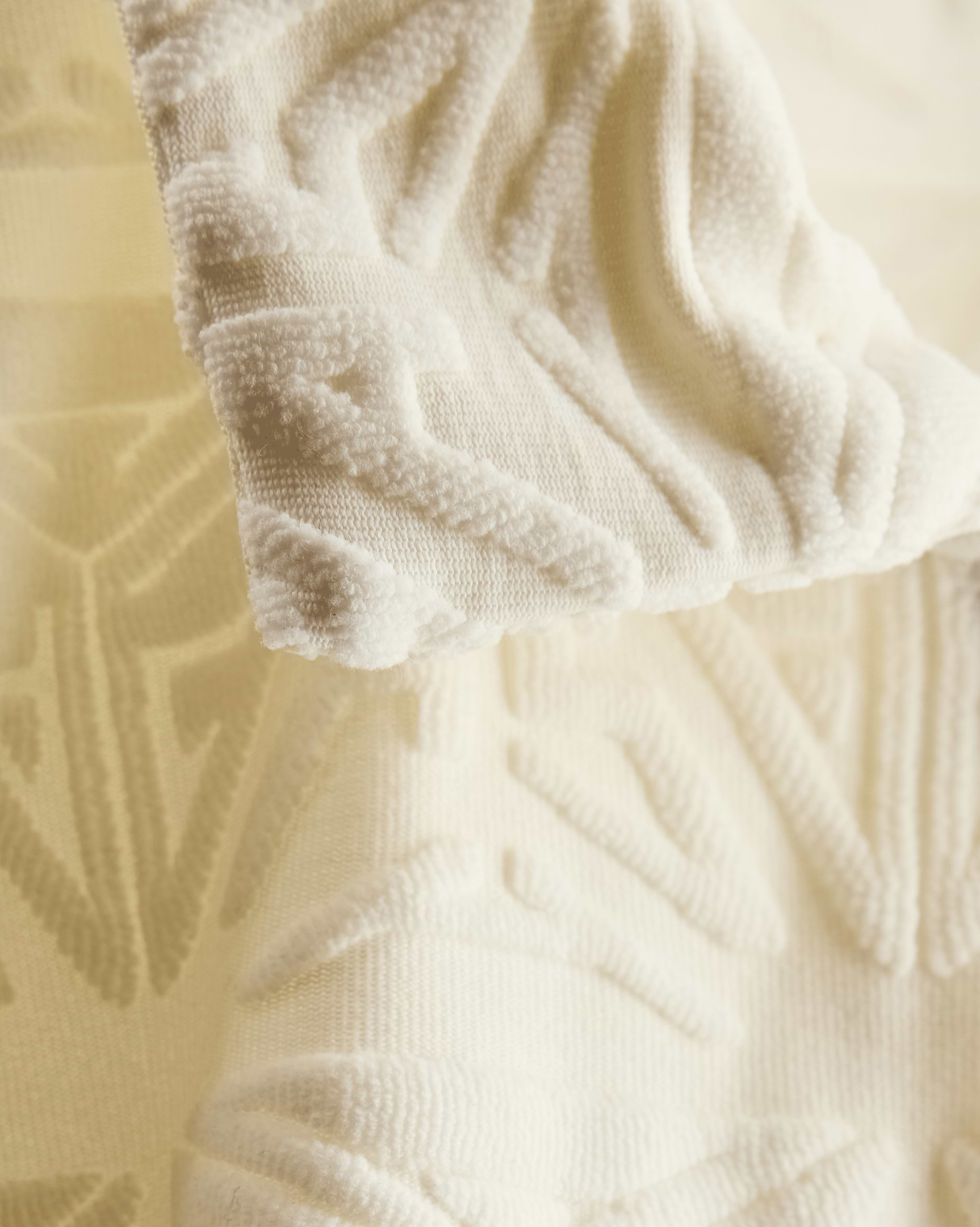 Monogram Plush Cropped Polo Shirt White